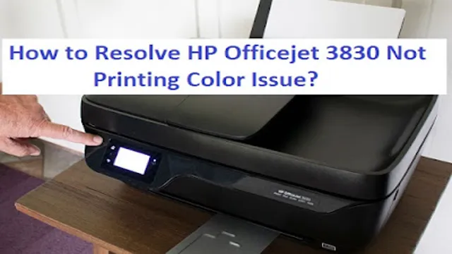 hp officejet 3830 printer not printing