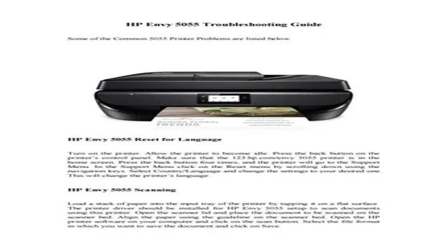 hp printer envy 5055 troubleshooting