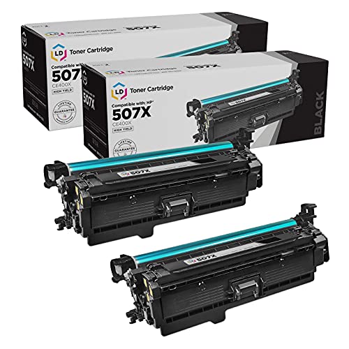 LD Products Remanufactured Toner Cartridge Replacements for HP 507X CE400X 507A CE400A (High Yield Black