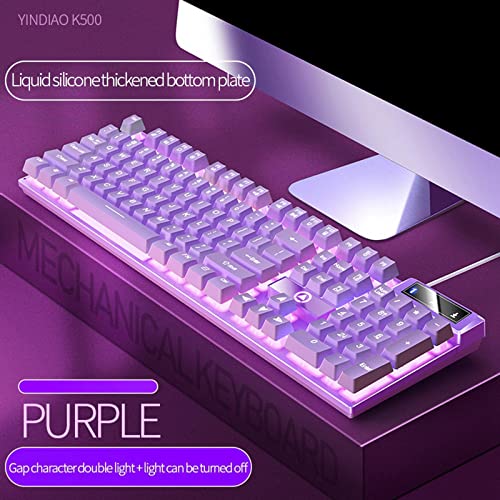 ＫＬＫＣＭＳ Mechanical Gaming Keyboard USB Multimedia Controls LED Lighting Effects for Computer Desktop