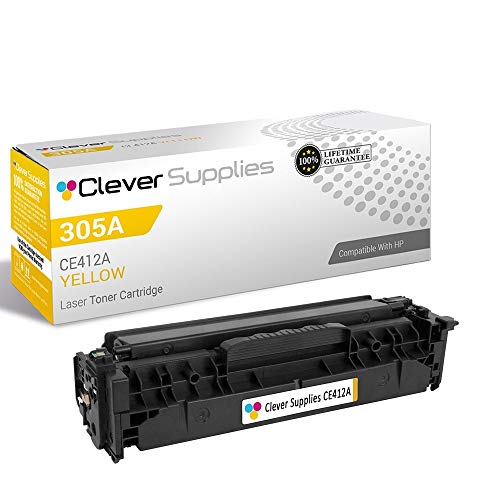 CS Replacement Toner Cartridge Compatible with HP 305A CE412A Yellow Pro 300 Color M375NW M451 M451DN M451DW M451NW M475 M475DW