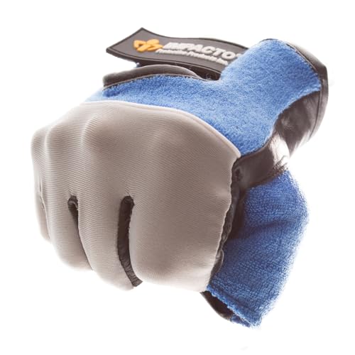 Impacto 40000110050 Anti-Impact Gel Work Glove, Blue, Black, Xlarge