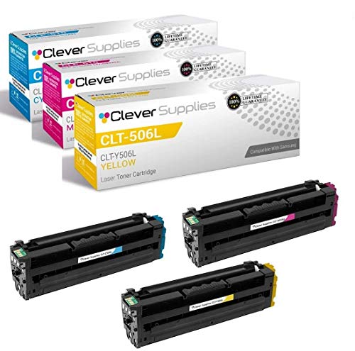 CS Replacement Toner Cartridge Compatible with Samsung CLP 680 CLT-C506L Cyan CLT-Y506L Yellow CLT-M506L Magenta CLP