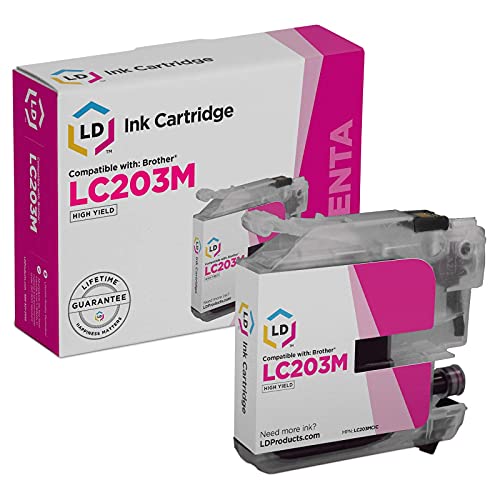 LD Compatible Ink Cartridge Replacement for Brother LC203M High Yield (Magenta) Compatible with Brother MFC Printers: J4320DW