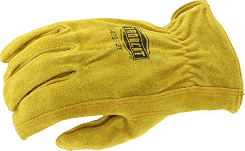 IRONCAT 9405 Grain Split Driver Glove – [1 Pair] Medium, Split Cowhide Leather Gloves with Elastic Wrist