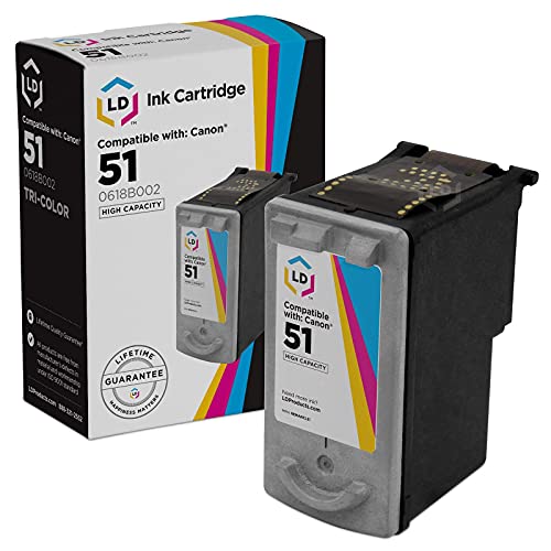 LD Remanufactured Ink Cartridge Replacement for Canon CL51 High Capacity (Color) Compatible with Canon Pixma MP170 MP450 iP6210D iP6220D MP150 MP460 MP160 MP180 iP6310D MX310 MX300