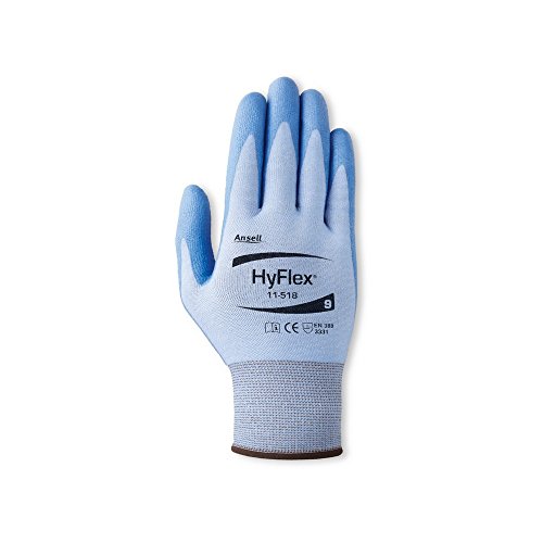 Ansell Size 10 HyFlex 18 Gauge Nylon, Spandex and DSM Dyneema Diamond Cut Resistant Gloves with Polyurethane Coated Palm