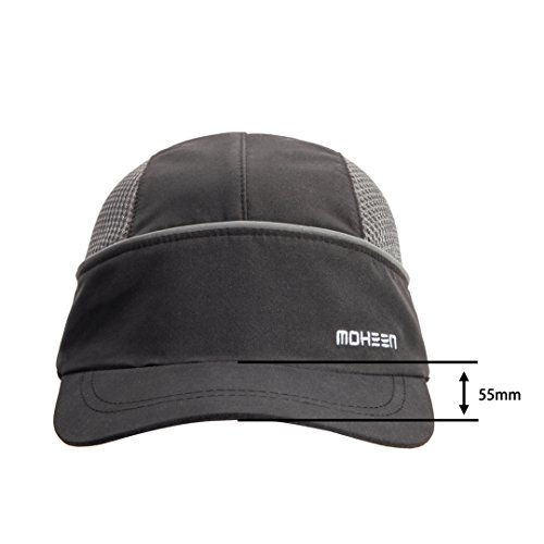 MOHEEN Safety Bump Cap, Baseball Hard Hat with Reflective Stripes Lightweight and Breathable Head Protection Cap Short Brim Black 18101