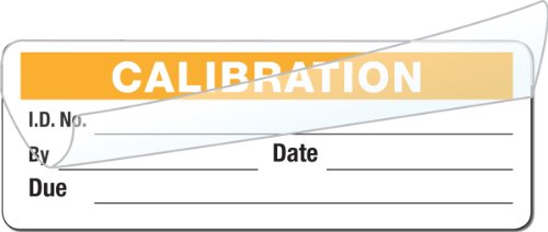 Calibration Labels - Self Laminating with Spiral Bound Cover (Orange)