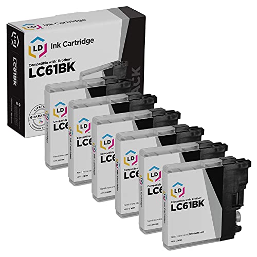 LD Compatible Ink Cartridge Replacement for Brother LC61BK (Black