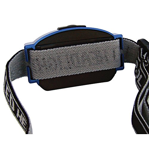 Dorcy 100-Lumen Weather Resistant Adjustable LED Headlight with Adjustable Head Strap, Black and Blue (41