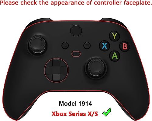 eXtremeRate ASR Version Performance Rubberized Side Rails Grips Shell for Xbox Series X & S, Chameleon Purple Blue Redesigned Grip Handles Faceplate for Xbox Core Controller [Controller Excluded]
