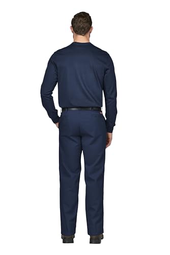 Bulwark Men's Flame Resistant 9 oz Twill Cotton Work Pant, Navy