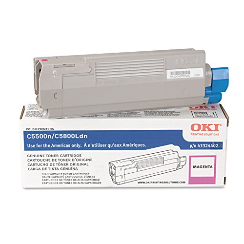 Okidata 43324402 C5500 C5650 C5800 Toner Cartridge (Magenta) in Retail Packaging