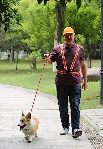 zojo Reflective Vest | Lightweight, Adjustable & Elastic | Safety & High Visibility for Running, Jogging, Walking,Cycling | Fits Outdoor Clothing (1 Pack, Neon Orange)