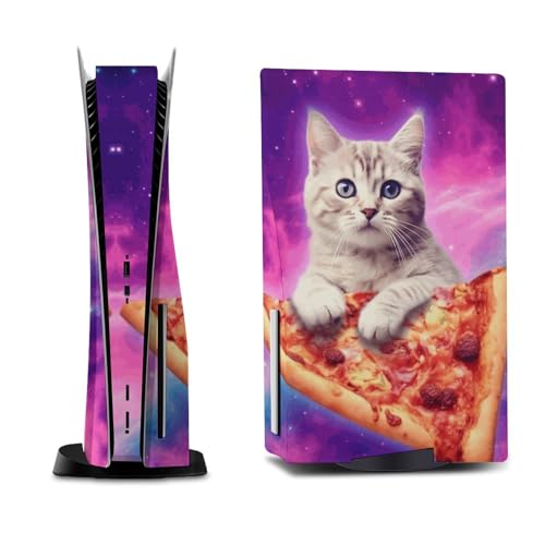 AoHanan Cat Pizza 5 Skin Controller Accessories Cover Skins Anime Vinyl Cover Sticker Full Set for 5 Disc Edition