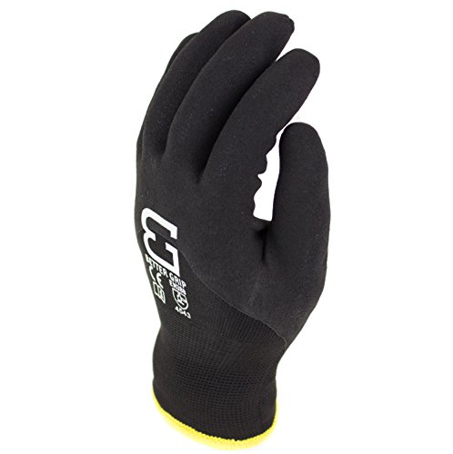 Better Grip BGWANS3/4 Safety Winter Insulated Double Lining Rubber Latex 3/4 Coated Work Gloves